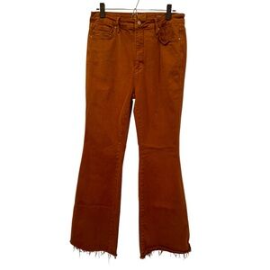 Women’s Judy Blue—Los Angeles Brown Wash High-Rise Flare Raw Hem Jeans. Size 31.